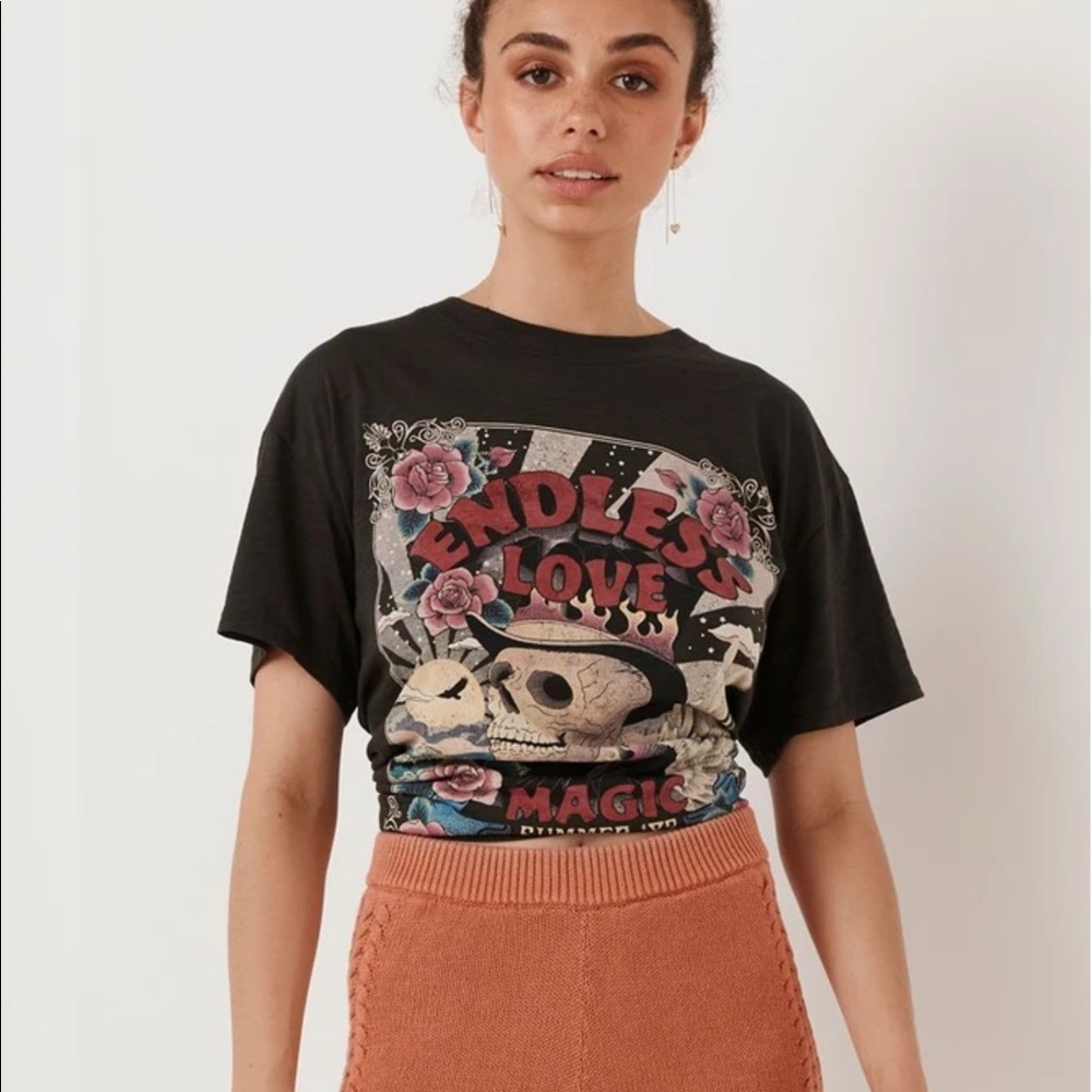 SPELL AND GYPSY ENDLESS LOVE ORGANIC BIKER TEE - Picture 2 of 6